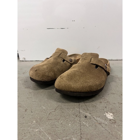 Birkenstock Betula Boston Clogs Unisex M7/W9 Taupe Suede Slip On Casual Shoes - Picture 5 of 8